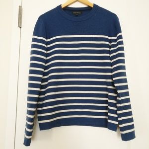 Banana Republic Men's Blue & White Striped Sweater